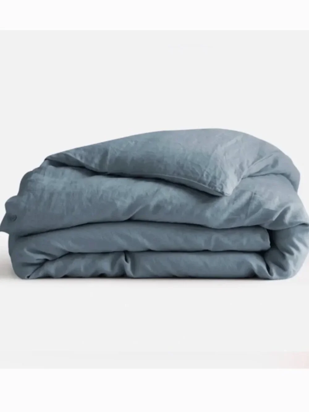 New! Quince European Linen King Duvet Cover in Dusty Blue